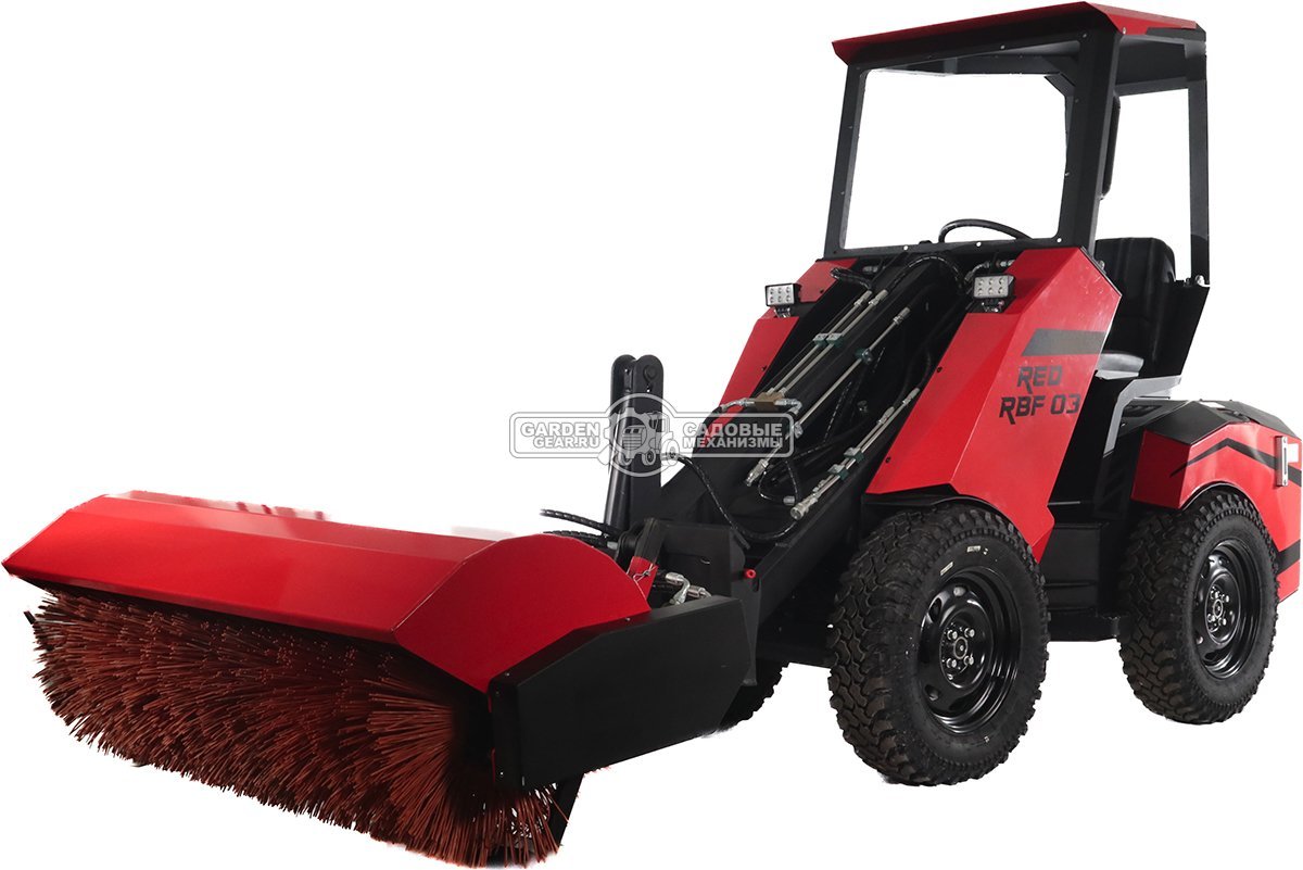 Щетка коммунальная RED 160 см. с шарнирным поворотом в 2 стороны для мини-погрузчика, 192,5 кг. 