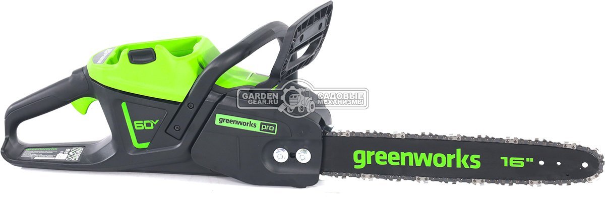 Пила аккумуляторная цепная GreenWorks GD60CS25 16&quot; без АКБ и ЗУ (PRC, BL 60В, 3/8&quot;-1.3-56E, 4.7 кг)