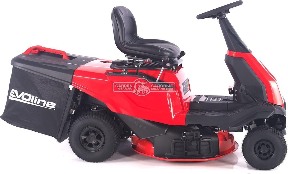 Садовый минирайдер Evoline TRG 66 CV (PRC, EVOline, 224 куб.см., вариатор CVT, травосборник 150 л, ширина кошения 66 см, 3 в 1, 130 кг)