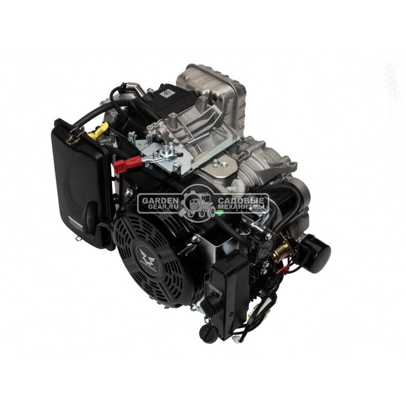 Бензиновый двигатель Zongshen GB620E (PRC, 21 л.с., 625 см3. диам. 25 мм шпонка, катушка осв., эл. старт, 35 кг)