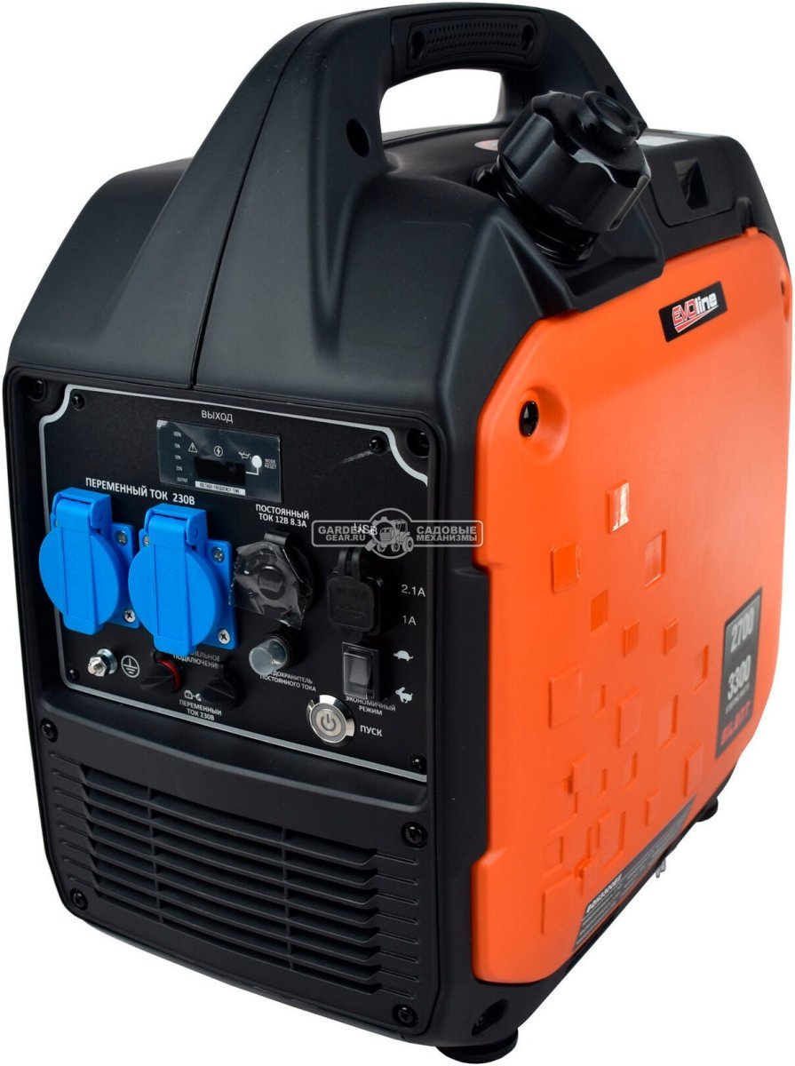 Бензиновый генератор инверторный EVOline BQH 3300 E с электрозапуском (PRC, 165 см3, 2.9/2.7 кВт, 6.5 л, 22 кг)