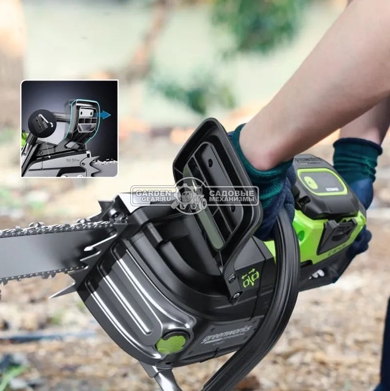 Пила аккумуляторная цепная GreenWorks OCS800 20" без АКБ и ЗУ (PRC, BL 82В, 5 кВт, 3/8"-1.3-72E, 5.5 кг)