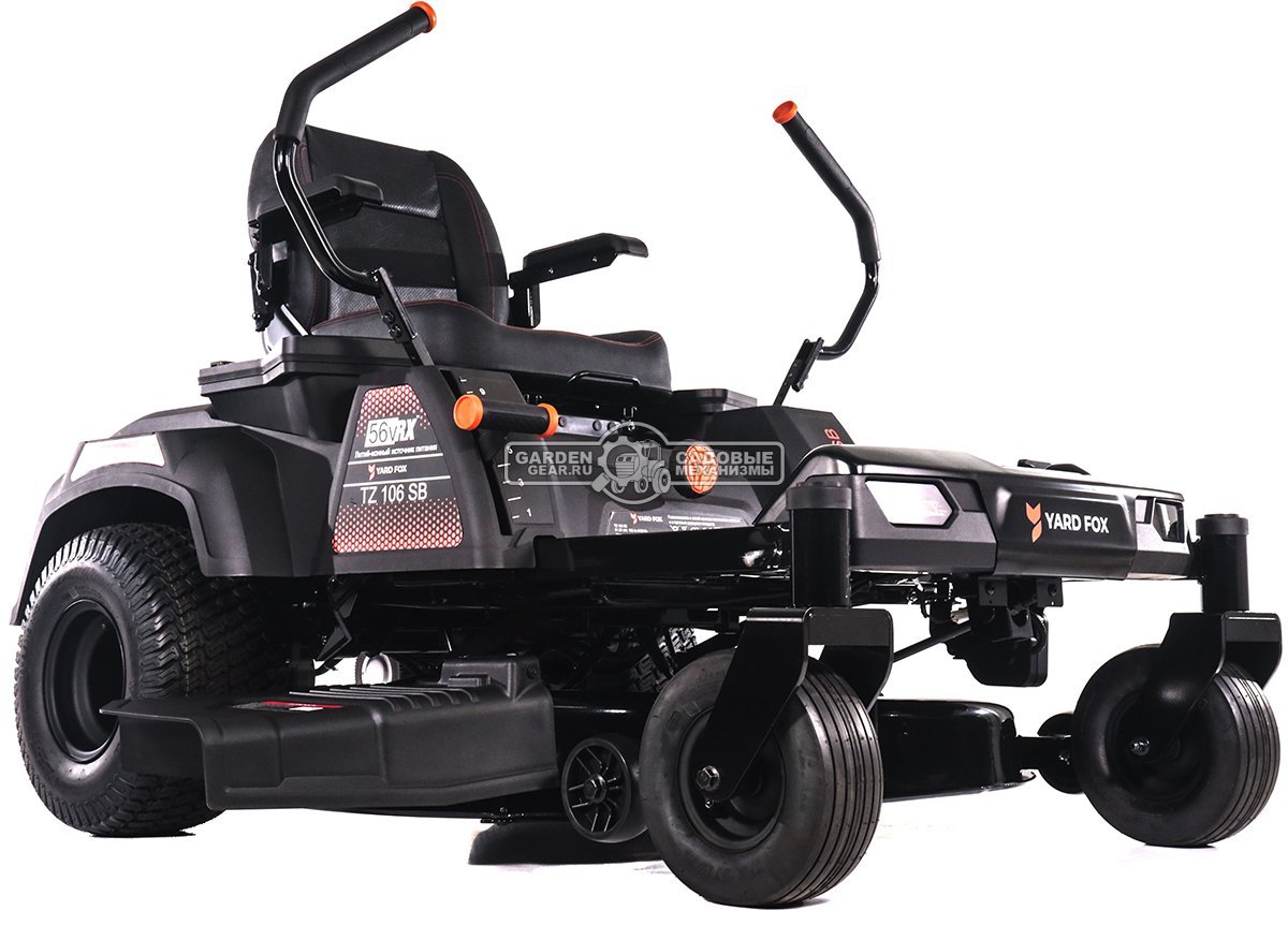 Садовый райдер Yard Fox TZ 106 SB аккумуляторный с нулевым радиусом разворота (PRC, 56В,100 Ач LFP/Li-ion, 106 см, LED-фара, 210 кг)