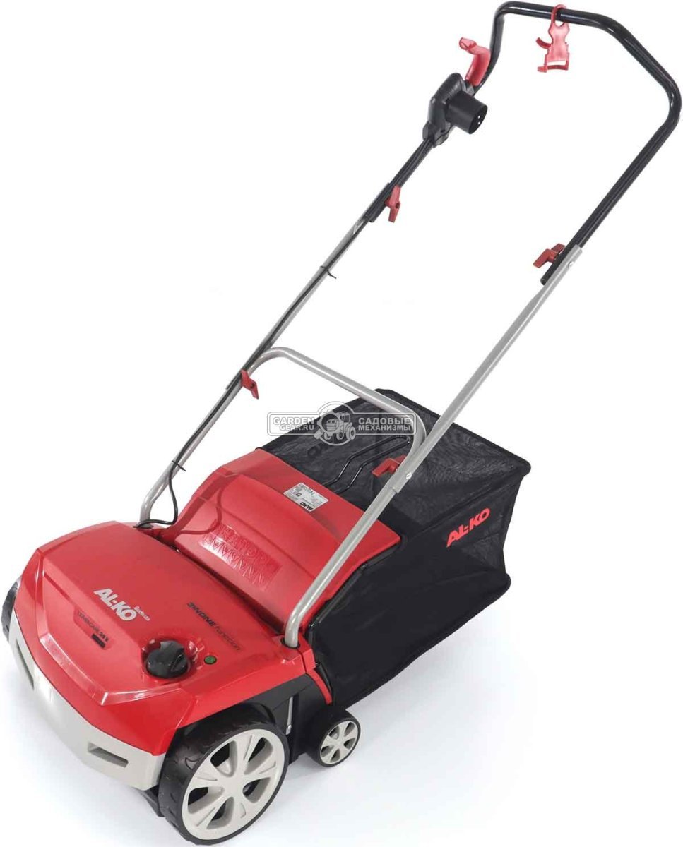 Вертикуттер - аэратор электрический Al-Ko VL 38 E Gudenaa (PRC, 1300 Вт, 38 см, ножи+пружины, пластик, 55 л, 13.8 кг)