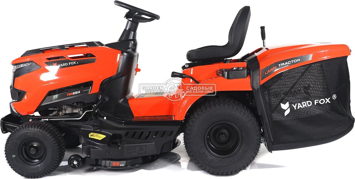 Садовый трактор Yard Fox T 86RBH (PRC, Loncin, 352 куб.см., гидростатика, травосборник 245 л, ширина кошения 86 см, 184 кг)