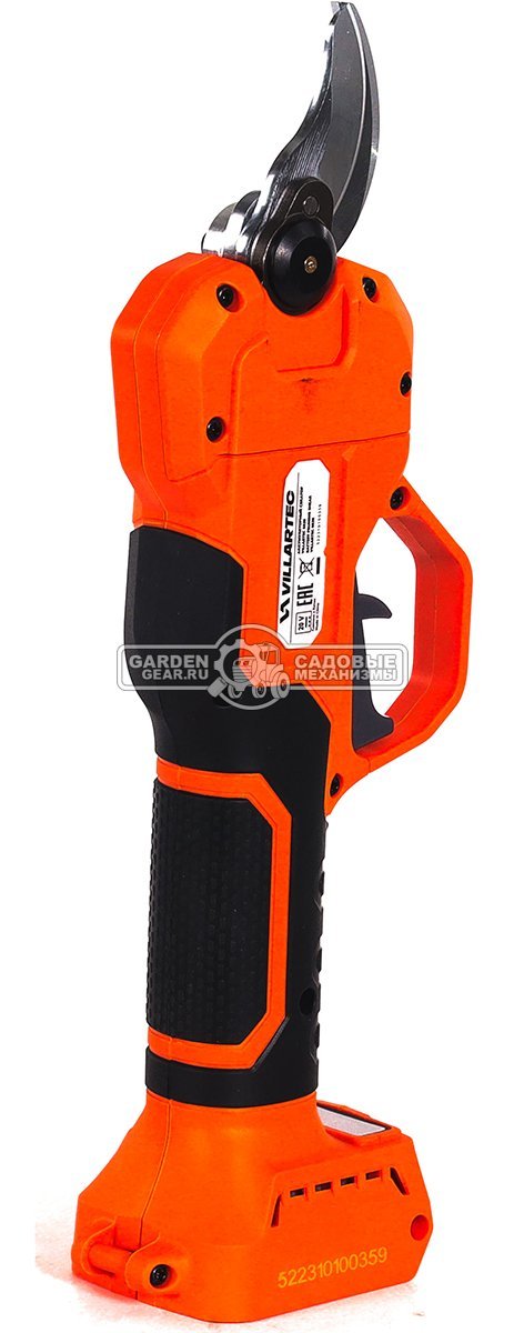 Аккумуляторный секатор Villartec SS20 с АКБ 2 А/ч и ЗУ (PRC, Li-Ion, BL, 20В, ветки до 27 мм, 1.0 кг.)