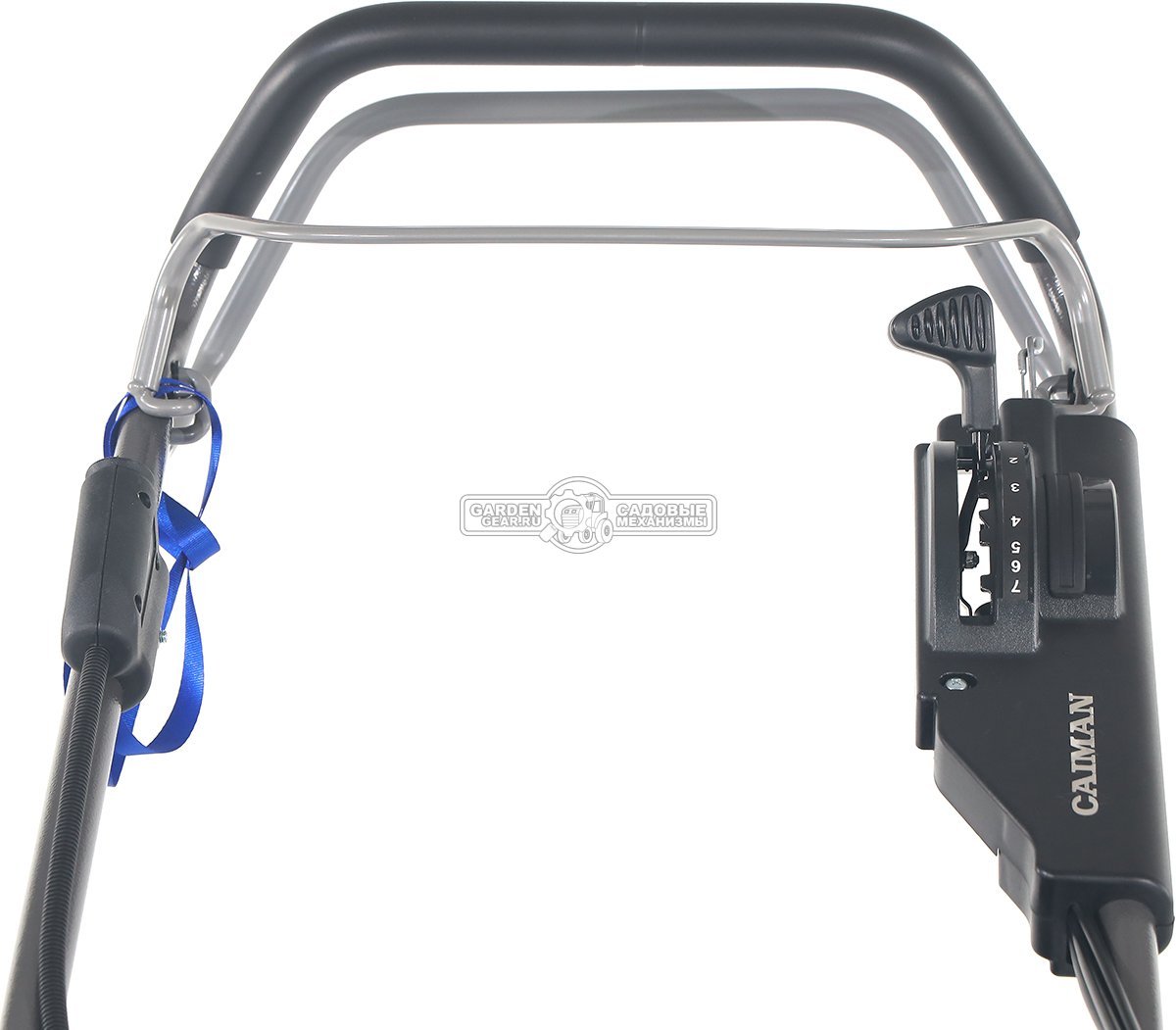 Газонокосилка бензиновая Caiman Ferro 47CVE с электрозапуском (RUS, 45 см, Caiman Green Engine, 166 см3, сталь, 4 в 1, 50 л, 40.5 кг)