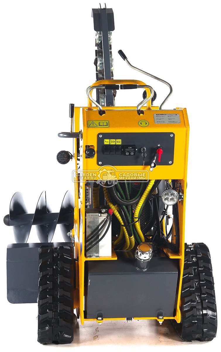 Самоходный гусеничный траншеекопатель Baumech ТКС1 с двигателем Zongshen GB750 EFI V-Twin инжектор (скорость копки грунта до 60 м/ч), 762 кг.