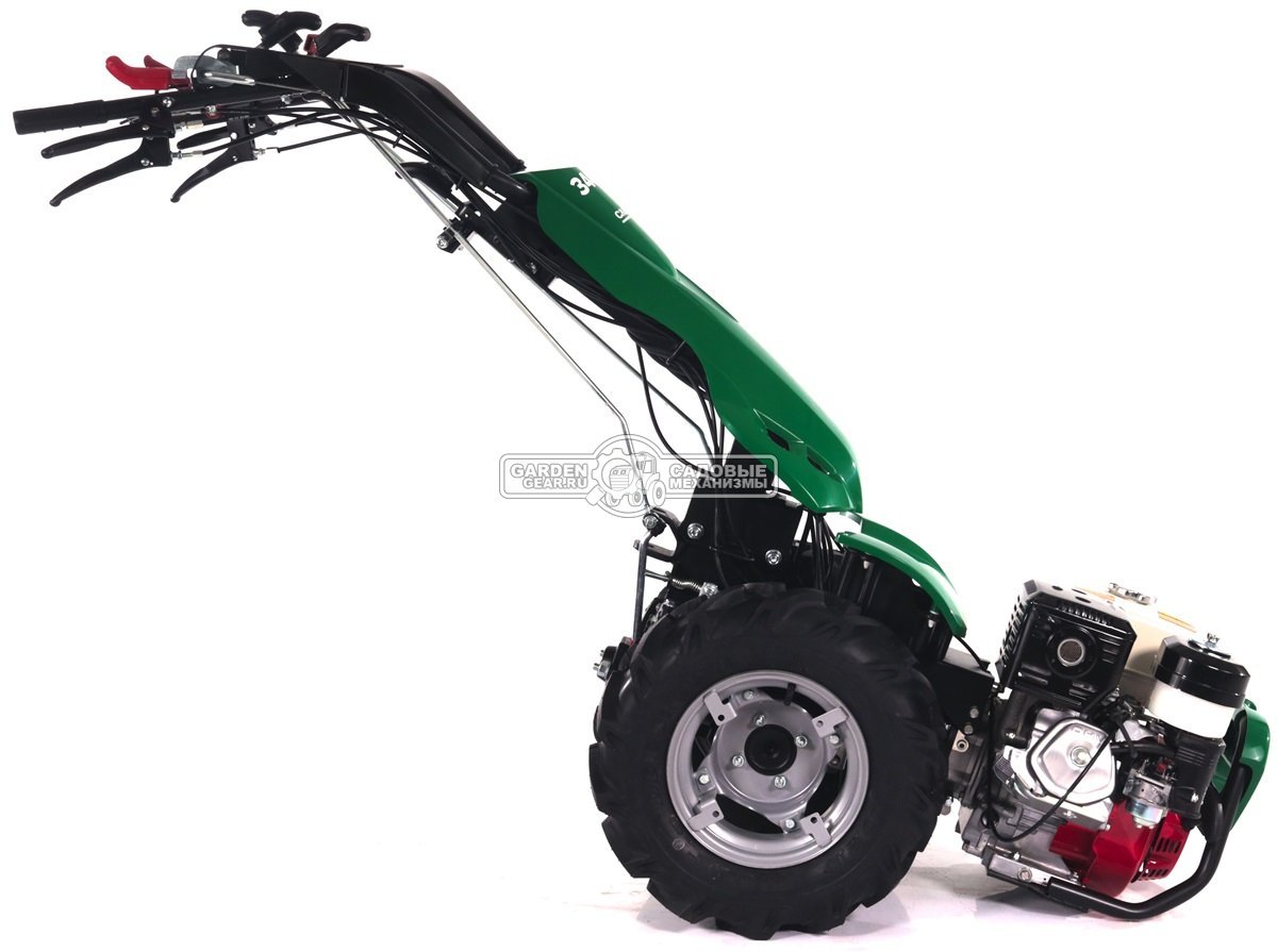 Мотоблок Caiman Atletico 340PT (ITA, Honda GX390, 389 куб.см., дифференциал, колеса 5.00х10, тормоза, 3 вперед + 3 назад, 116 кг.)