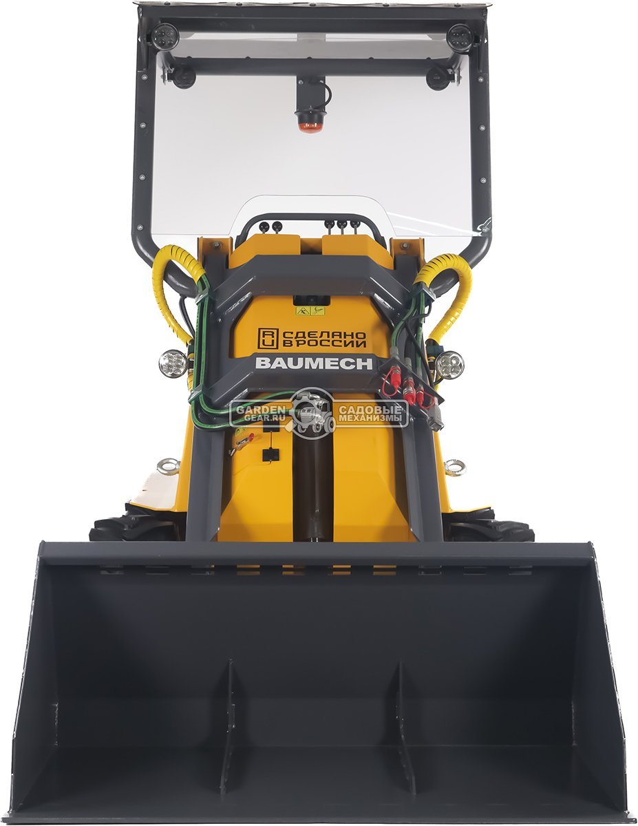 Универсальная машина мини-погрузчик Baumech ML-02 + ковш для снега 120 см., + каркас безопасности с двигателем Zongshen GB460E