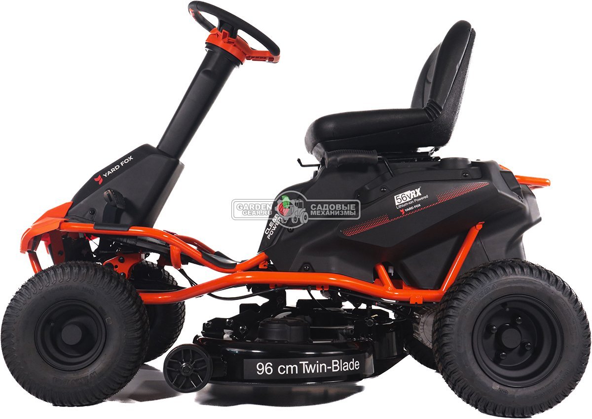 Садовый минирайдер Yard Fox T 96 SB аккумуляторный (PRC, 56В, 50 Ач LFP/Li-ion, 96 см, LED фара, мульчирование, 210 кг)
