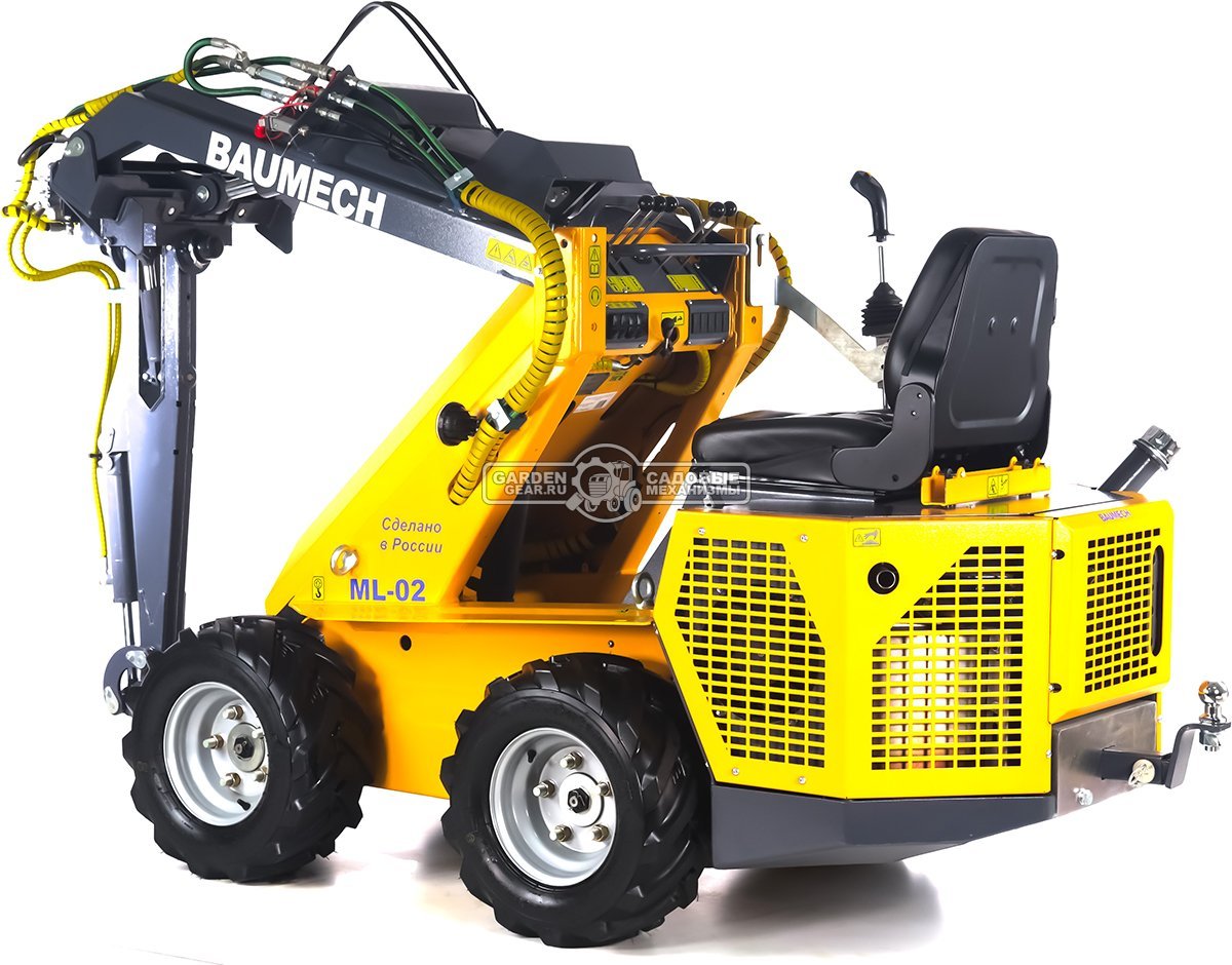 Универсальная машина мини-погрузчик Baumech ML-02 Pro + экскаватор лопатковый с поворотным механизмом с двигателем Zongshen GB750 EFI V-Twin инжектор
