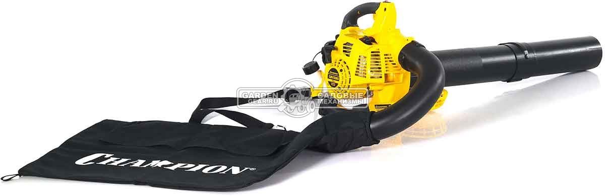 Садовый пылесос/воздуходувка бензиновая Champion GВV326S (PRC, 26 куб.см., 1,0 л.с., 612  м3/ч., 40 л., 4 кг)