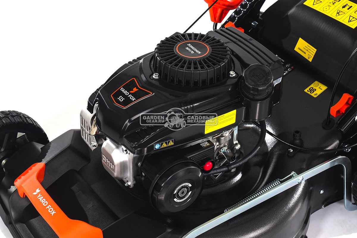 Газонокосилка бензиновая Yard Fox 51S (PRC, 51 см, Zongsheng NP170, 171 см3, 3 в 1, сталь, 65 л, 34.5 кг)