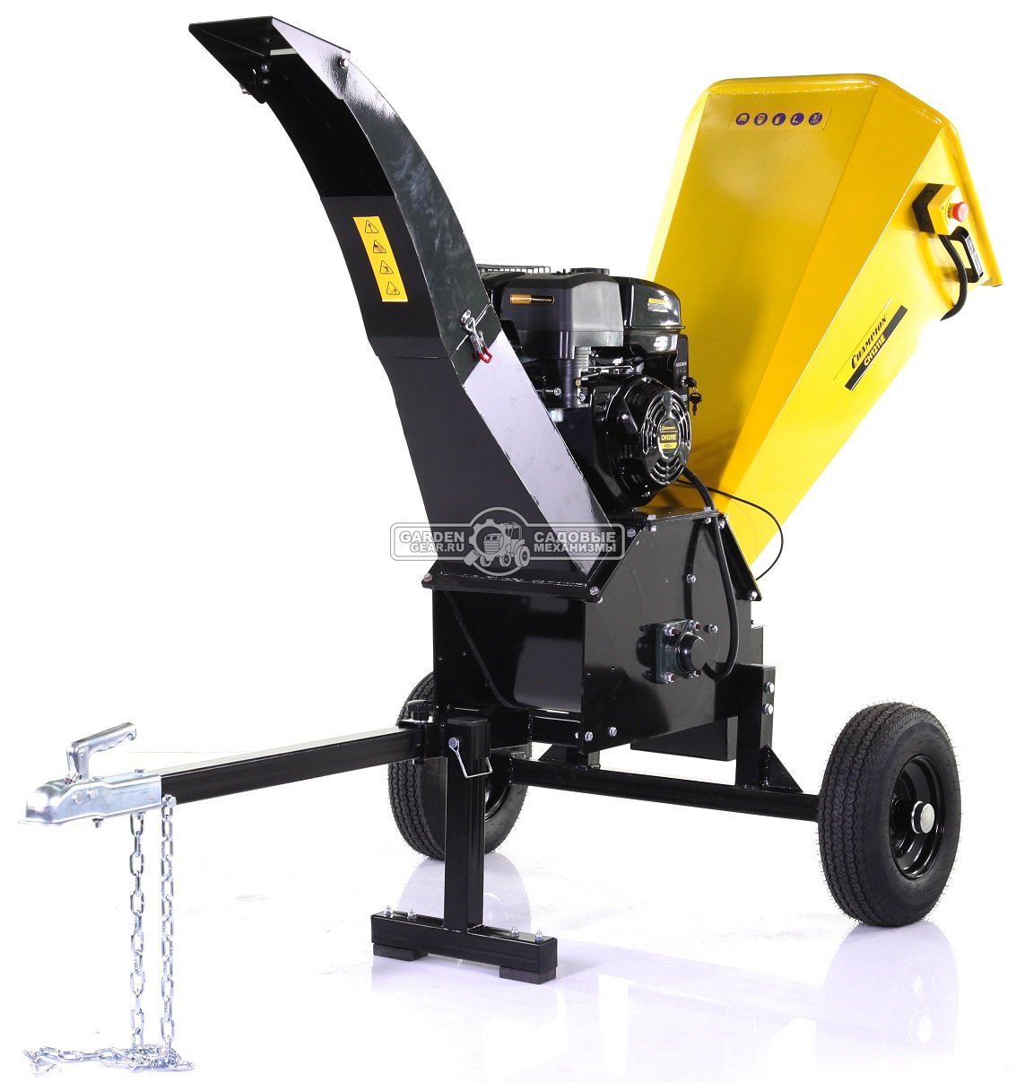 Садовый измельчитель веток бензиновый Champion CH1211E Pro с электрозапуском (PRC, Champion, 420 куб.см., ветки до 120 мм., 210 кг.)