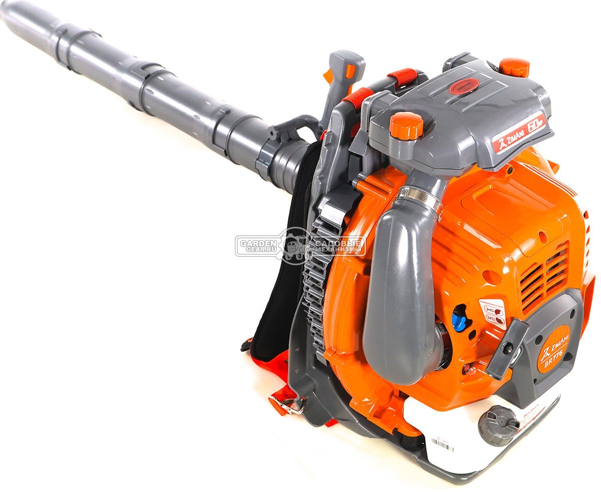 Воздуходувка бензиновая ранцевая ZimAni BR 776N (PRC, 75,6 см3, 4,2 кВт/5,7 л.с.,1920 м3/час., 102 м/c, 11,6 кг.)