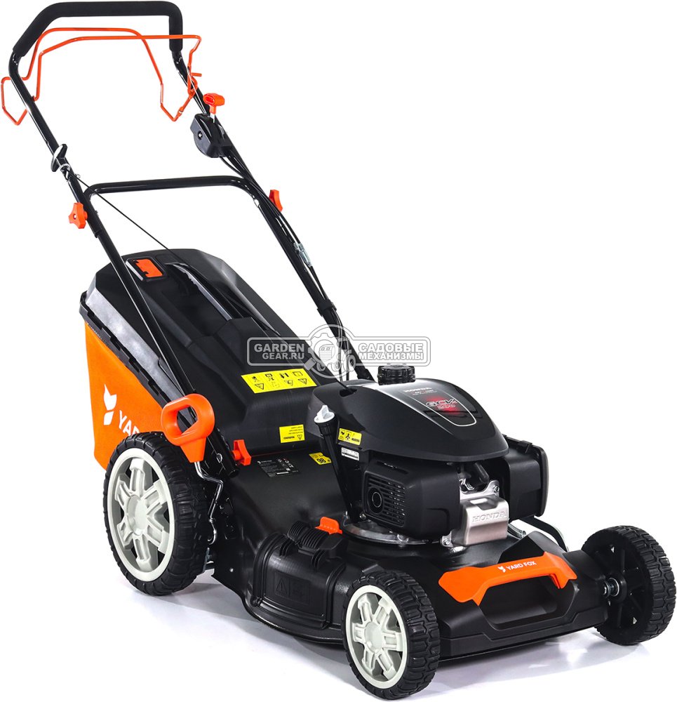 Газонокосилка бензиновая Yard Fox 53SH V (PRC, 53 см, Honda GCV200, 202 см3, вариатор, сталь, 3 в 1, 60 л, 36.8 кг)