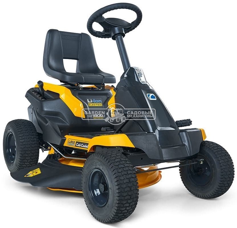 Садовый минирайдер Cub Cadet Minirider LR2 ES76 аккумуляторный (USA, Li-Ion, 56 В/30 Ач/1500 Втч, ширина кошения 76 см., фара, 163 кг.)