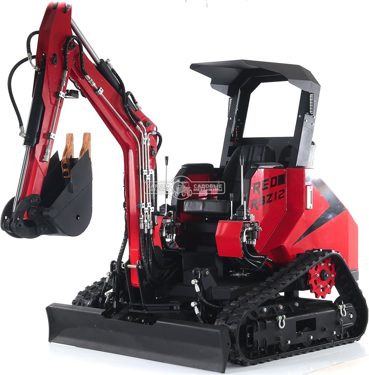 Гусеничный экскаватор RED Rhino RBZ-12 максимальная комплектация, Zongshen GB750EFI 30 л.с., глубина копания 2,1 м., ковш 250 мм., 1300 кг.