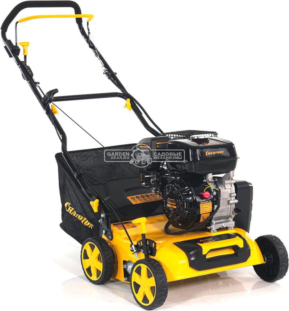 Вертикуттер - аэратор бензиновый Champion GSC4840 (PRC, 40 см, 212 см3, ножи + пружины, 40 л, 29 кг.)