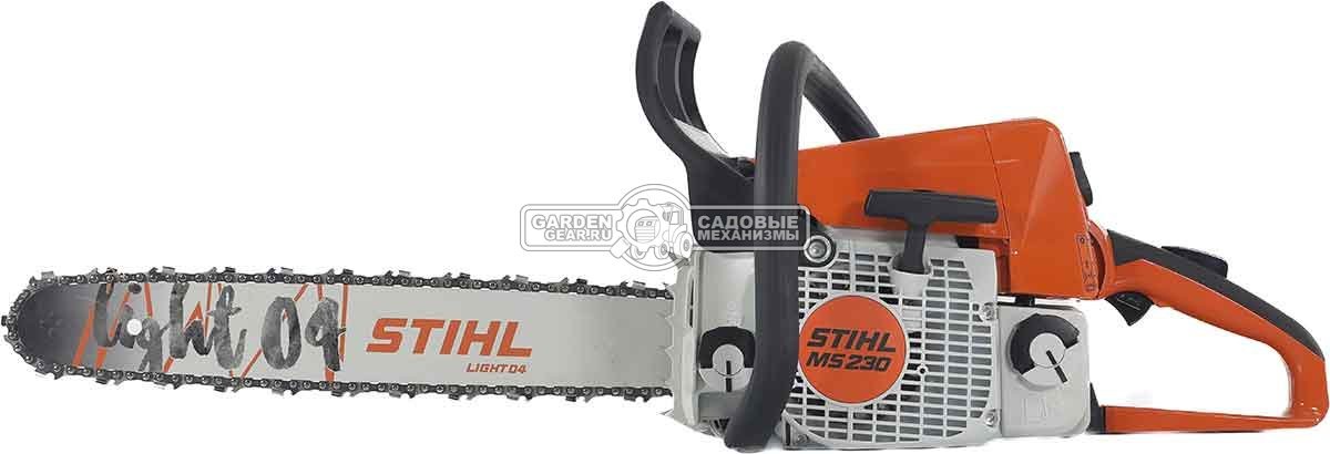 Бензопила Stihl MS 230 18" (PRC, 40.2 куб.см., 2.0 кВт/2.7 л.с., 3/8", 1.3 мм, 61E, 4.6 кг)