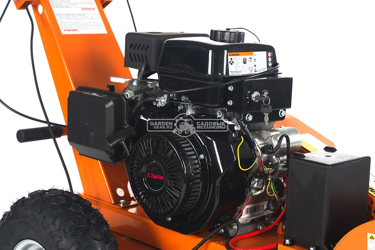Измельчитель пней ZimAni SG350E PRO с эл/стартером (PRC, Loncin, 420 см3, Greenteeth blade, диаметр фрезы 300 мм, 104 кг)