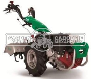 Мотоблок Caiman Atletico 370PP HST (ITA, Honda GX390, 389 куб.см., дифференциал, барабанные тормоза, колеса 5.00х10, гидростатика, 138 кг.)