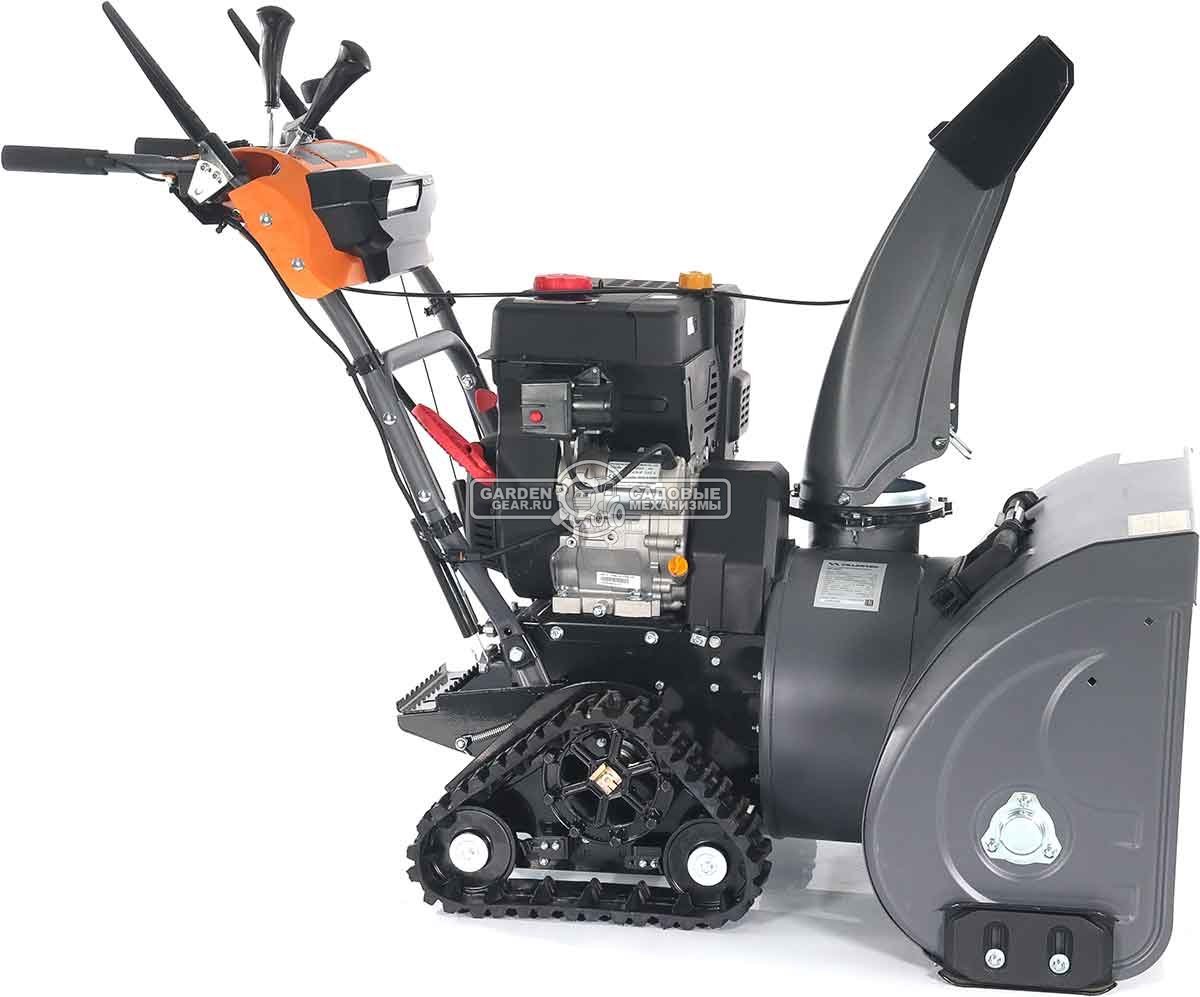 Снегоуборщик Villartec WB1387ET гусеничный (PRC, 86 см, Loncin 375 см3, эл/стартер 220В, фара, подогр. рукояток, 3-х угольные гусеницы, 141 кг)