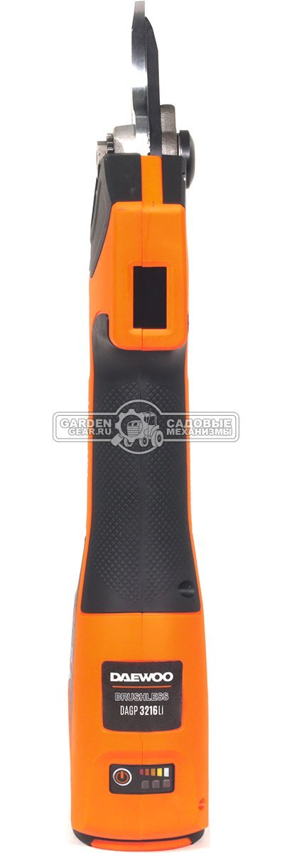 Аккумуляторный секатор Daewoo DAGP 3216Li SET с АКБ 3 А/ч и ЗУ (PRC, 16В, диаметр среза 32 мм, 1.56 кг)