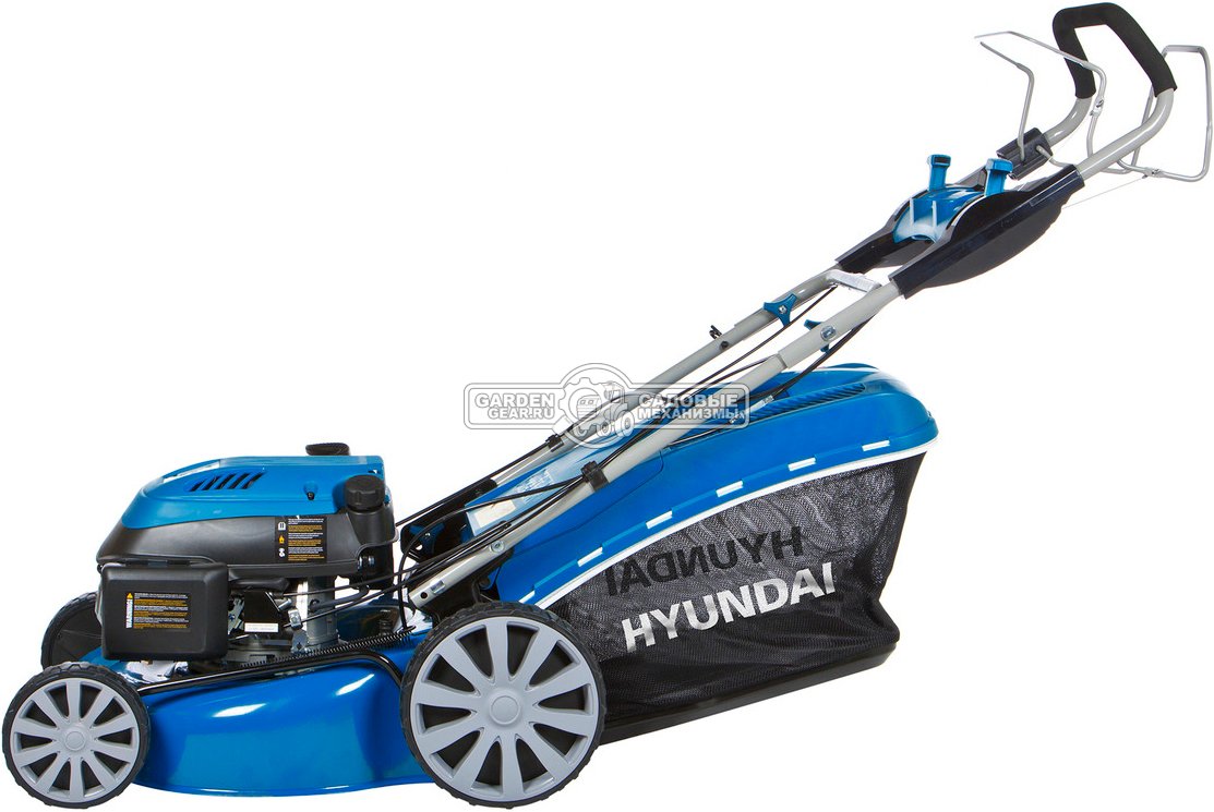 Газонокосилка бензиновая Hyundai L 4610S (PRC, 46 см, Hyundai, 145 см3, травосборник 65 л, сталь, 3 в 1, 33.8 кг)