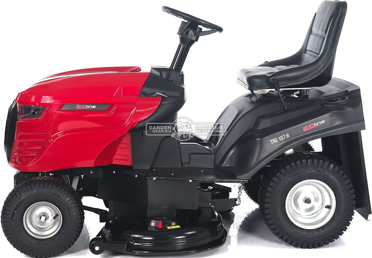 Садовый трактор Evoline TRG 107 H (PRC, Loncin, 546 куб.см., механика 5+1, ширина кошения 107 см., боковой выброс, 178 кг.)