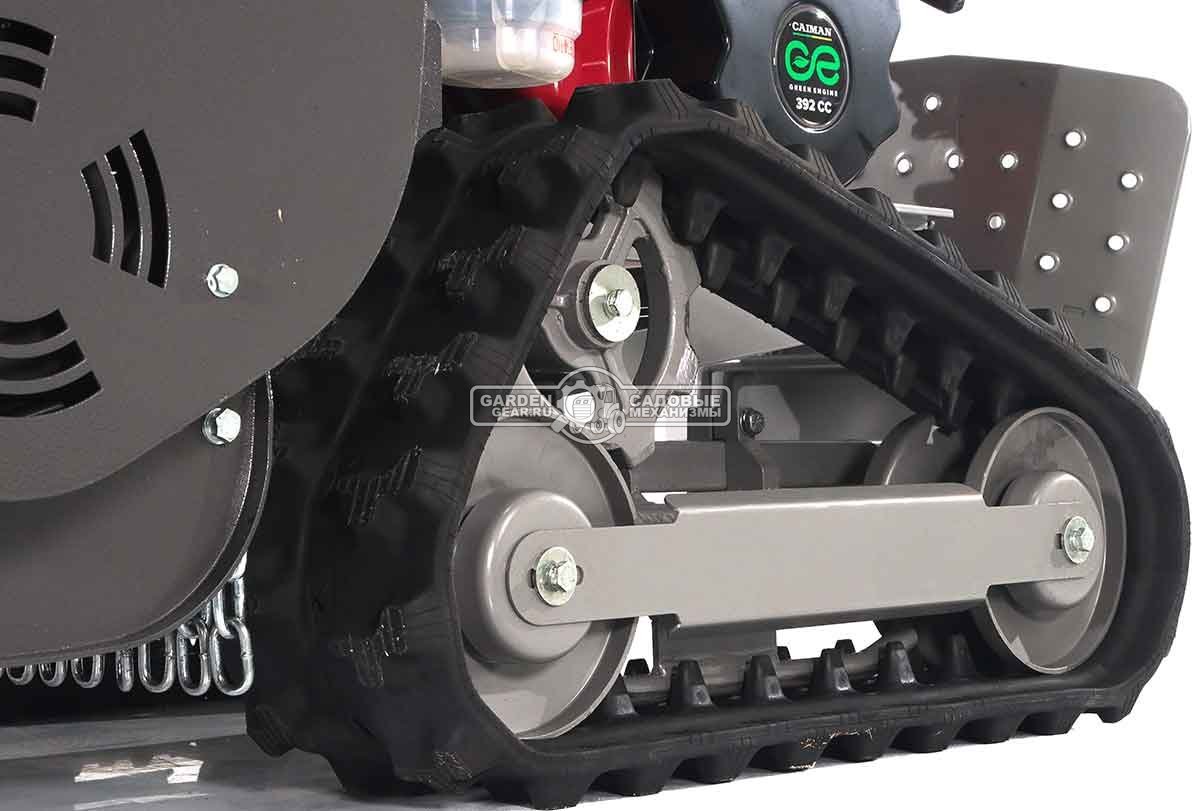 Косилка для высокой травы и кустов Caiman Rolo 390C-T цеповая гусеничная (RUS, 68 см, Caiman Green Engine, 392 куб.см., дифференциал, 295 кг.)