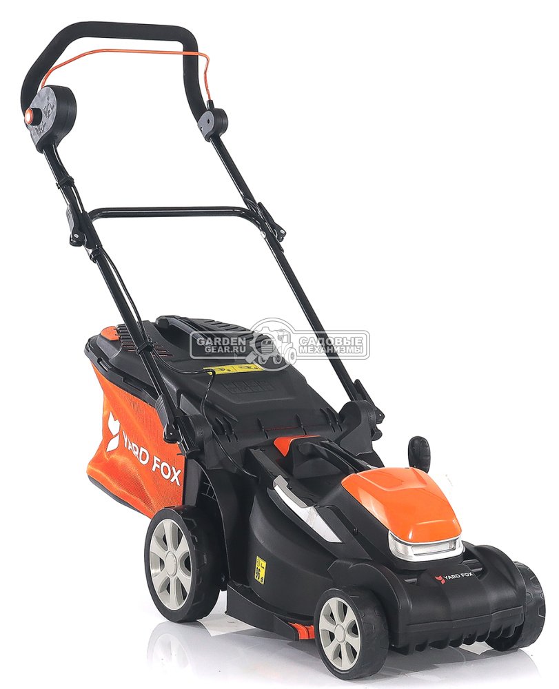 Газонокосилка аккумуляторная Yard Fox EL3435B SET с АКБ 2.5 А/ч и ЗУ (PRC, BL 40В, пластик, 34 см, 35 л, 8 кг)