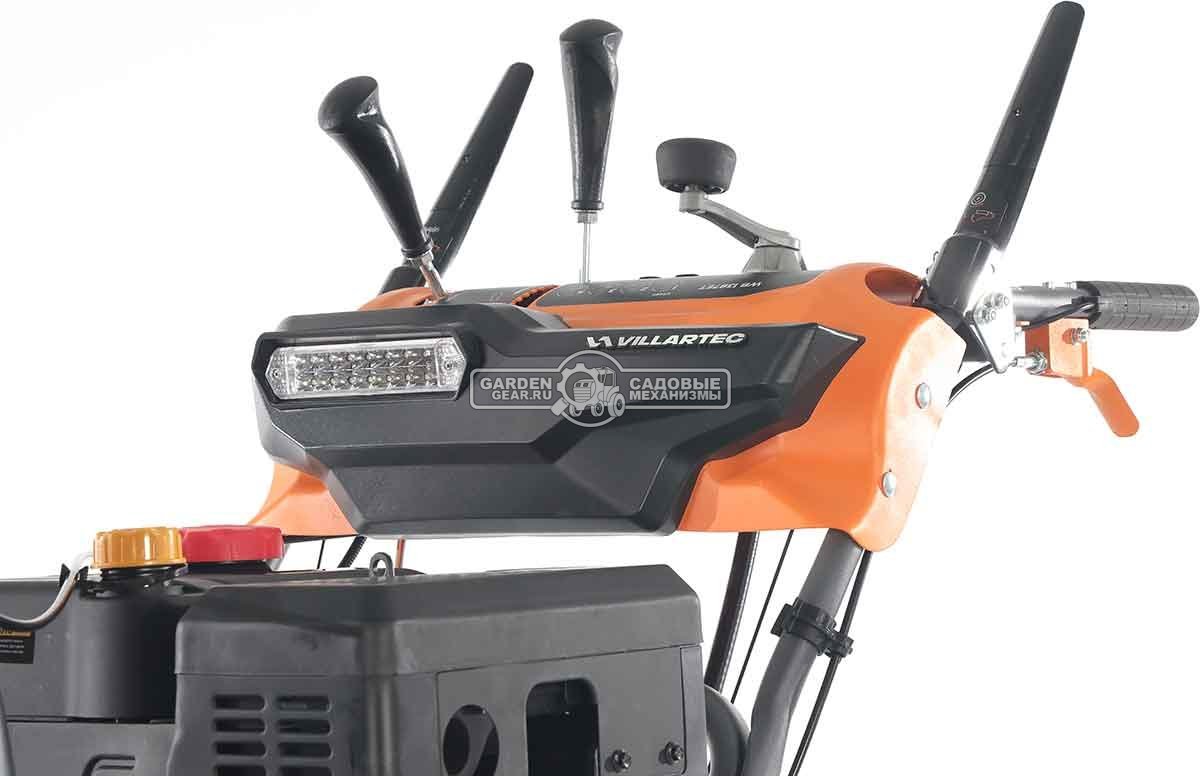 Снегоуборщик Villartec WB1387ET гусеничный (PRC, 86 см, Loncin 375 см3, эл/стартер 220В, фара, подогр. рукояток, 3-х угольные гусеницы, 141 кг)