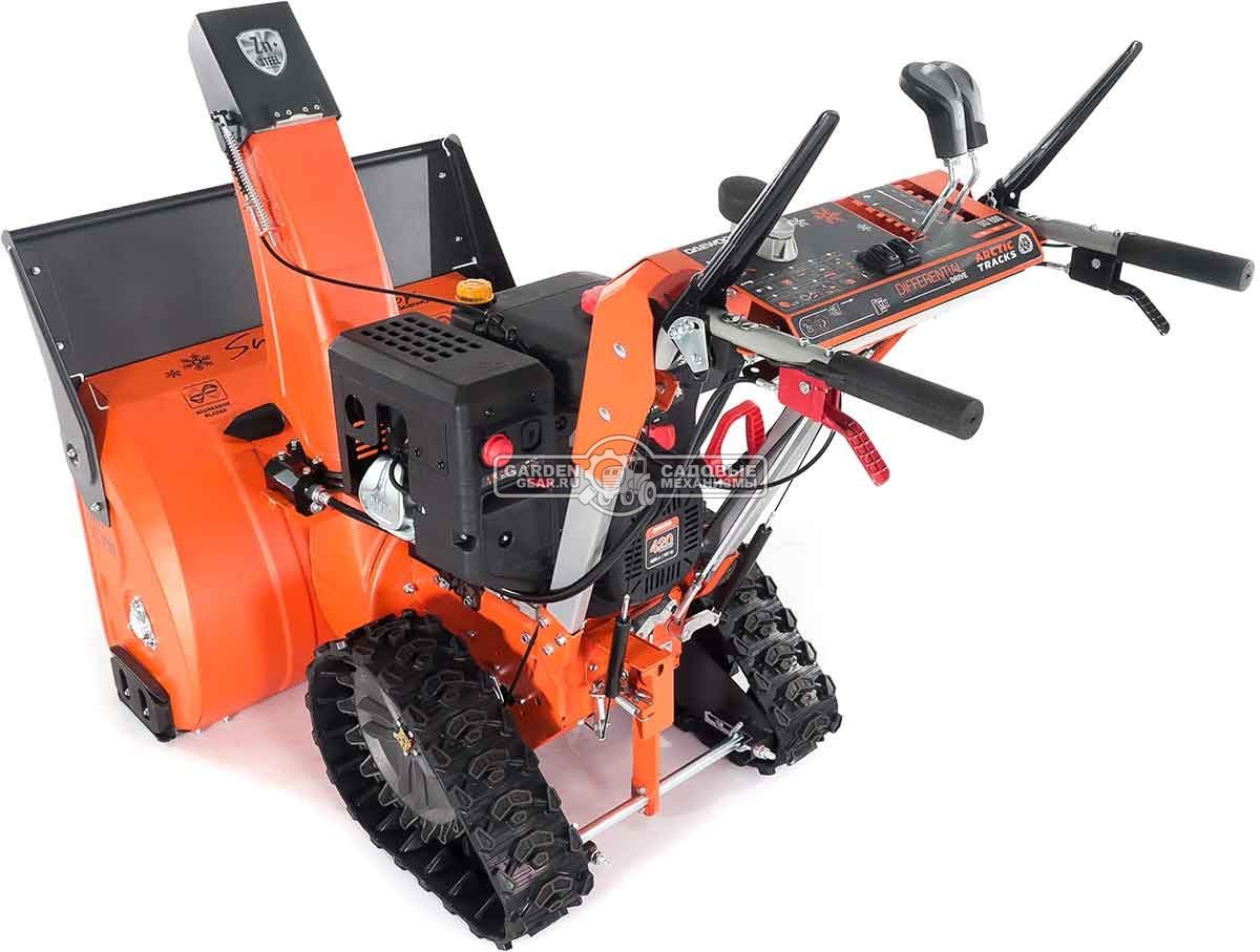 Снегоуборщик Daewoo DAST 1590 гусеничный (PRC, 88 см., Daewoo, 420 см3, эл/стартер 220В, фара, 3-х угольные гусеницы, 140 кг.)