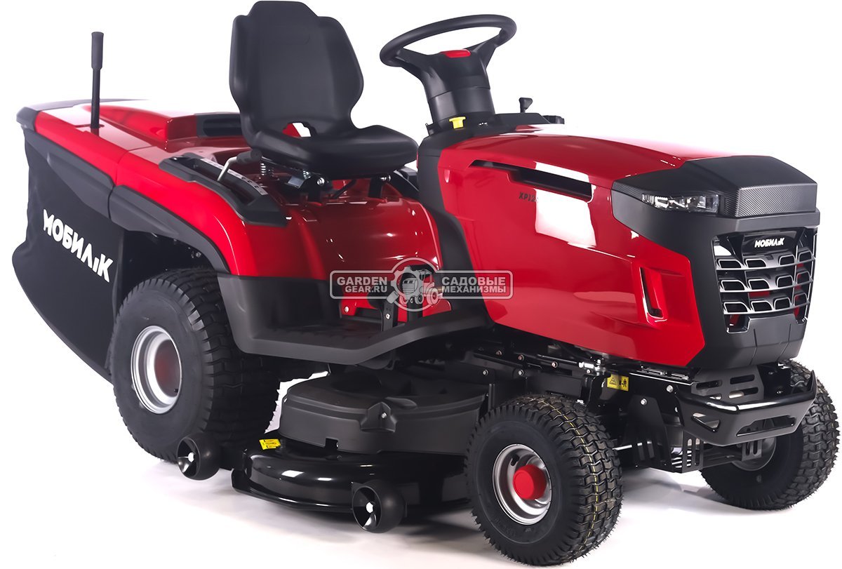 Садовый трактор Мобил К XP124 Премиум (PRC, Loncin V-Twin, 708 куб.см., гидростатика, мульчирование, 240 л. эл/лифт, ширина кошения 124 см, 285 кг)