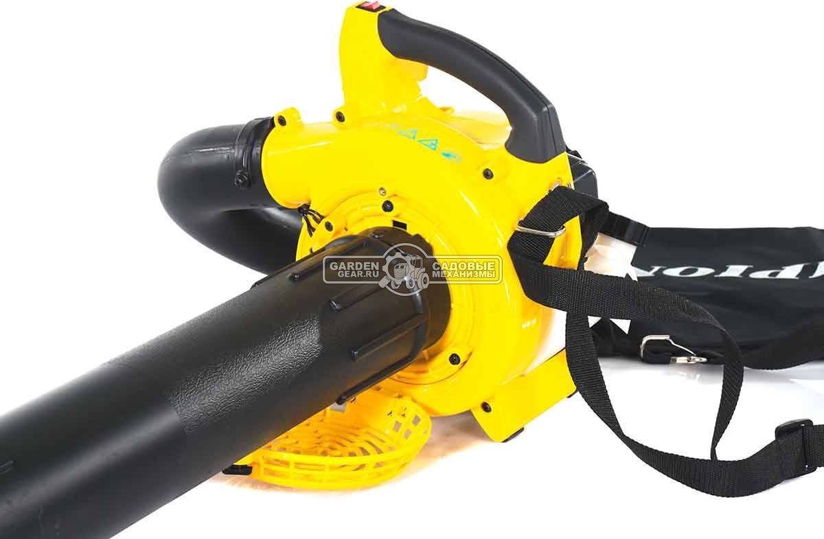 Садовый пылесос/воздуходувка бензиновая Champion GВV326S (PRC, 26 куб.см., 1,0 л.с., 612  м3/ч., 40 л., 4 кг)