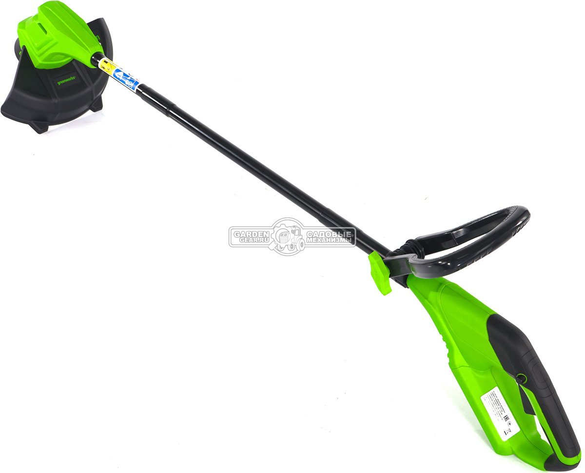 Триммер аккумуляторный GreenWorks G24LT25 с АКБ 2 А/ч и ЗУ (PRC, 24В, леска 1.65 мм один выход, 2.18 кг)
