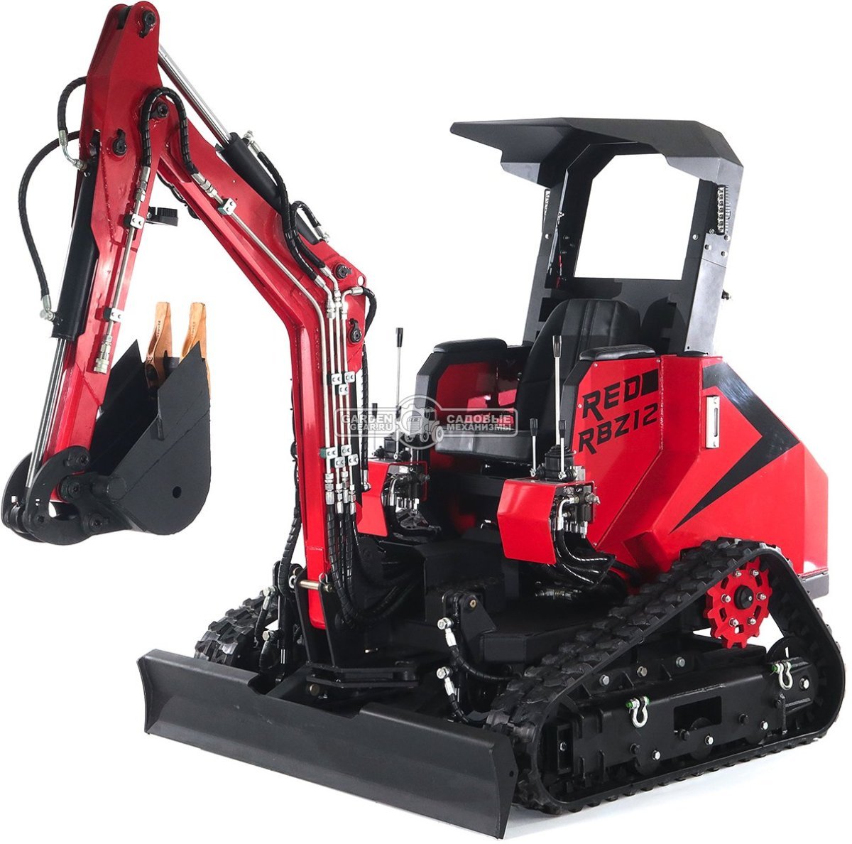 Гусеничный экскаватор RED Rhino RBZ-12 максимальная комплектация, Zongshen GB750EFI 30 л.с., глубина копания 2,1 м., ковш 250 мм., 1300 кг.