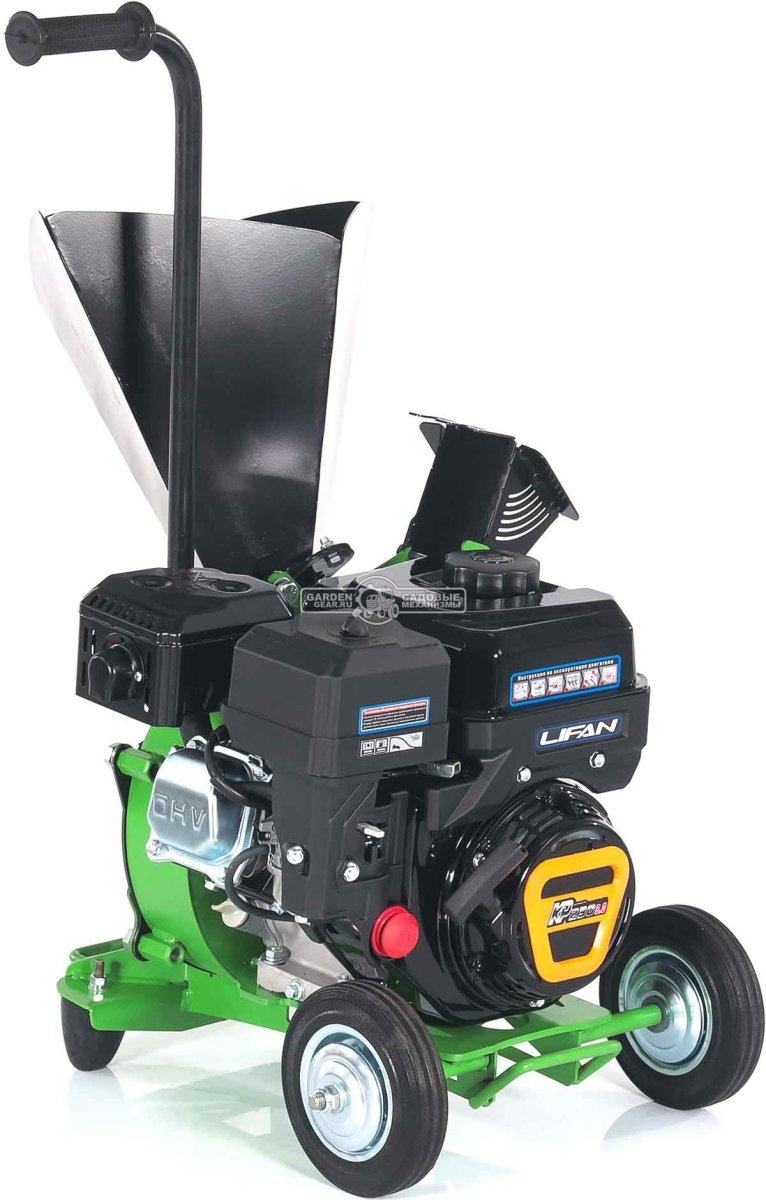 Садовый измельчитель веток бензиновый Дровосек МР260 6.5 (RUS, Lifan 6.5 л.с., 196 см3, ветки до 72 мм, центробежное сцепление, 48 кг)