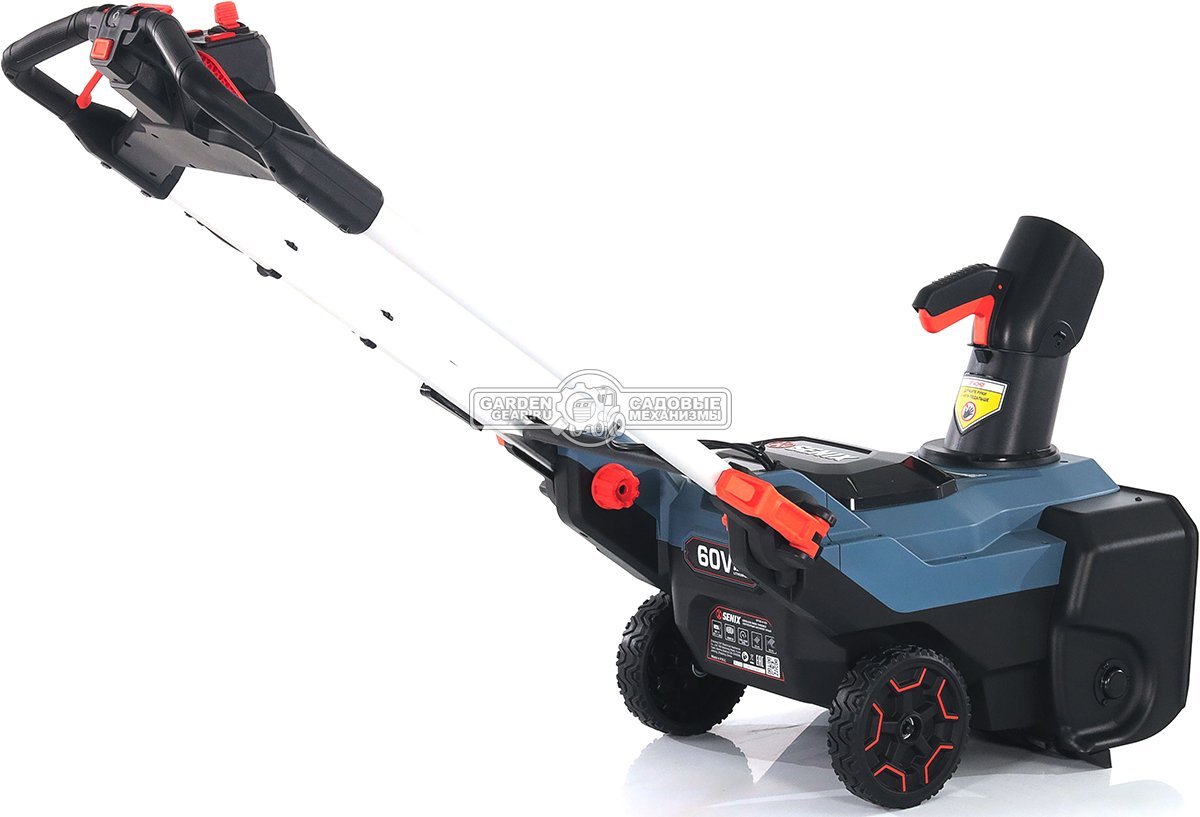 Снегоуборщик аккумуляторный Senix STX6-H-EU с АКБ 6 А/ч и ЗУ (PRC, Li-ion BL 60В, 3500 Вт, ширина 53 см, LED фара, подогрев рукоятки, 15 кг)