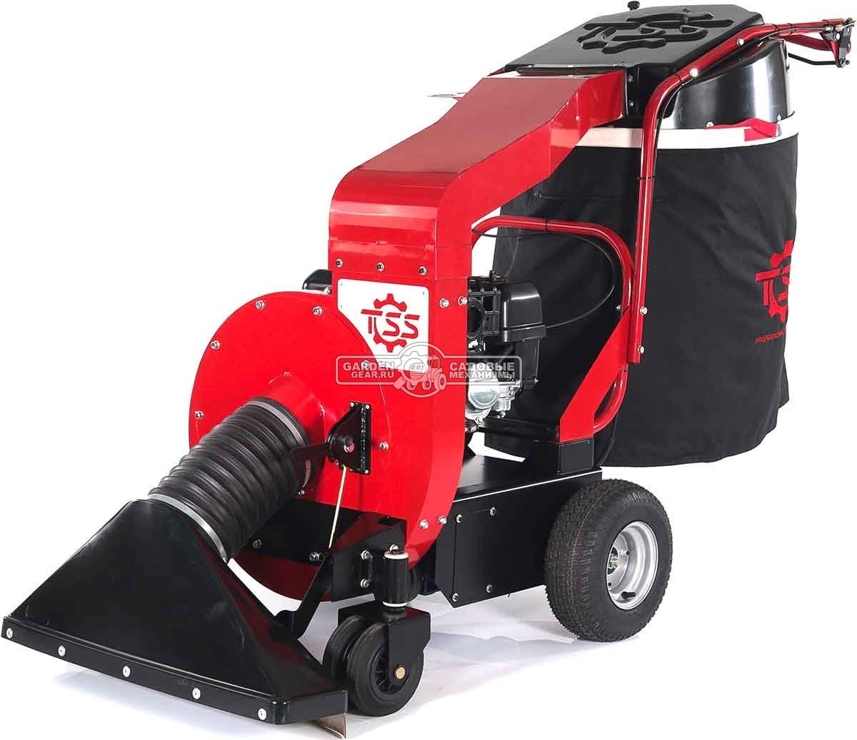 Садовый пылесос бензиновый TOSS LV-250 самоходный (RUS, 74 см., Evoline / Zongshen GB270, мусоросборник 290 л., 90 кг.)