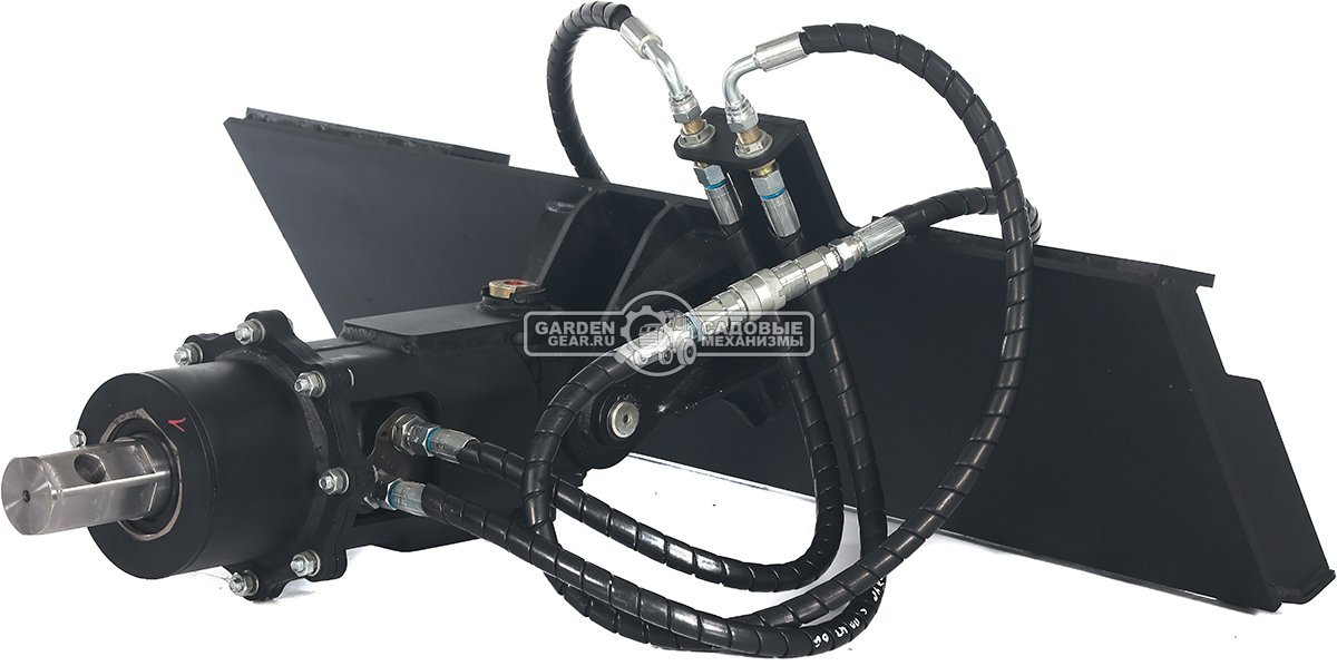 Ямобур (гидравлический вращатель) RED с переходной плитой для мини-погрузчика, 95 кг.