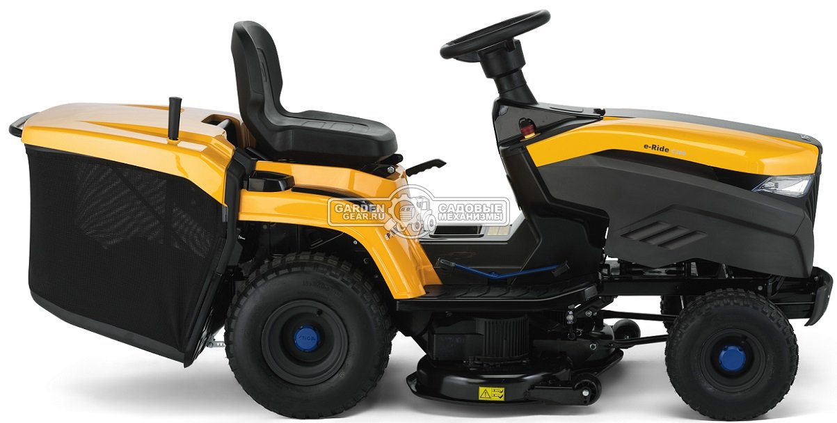 Садовый трактор Stiga e-Ride C300 аккумуляторный (PRC, 48V, 30Ah / 1500 Wh, гидростатика, травосборник 240 л., ширина 84 см., 163 кг.)