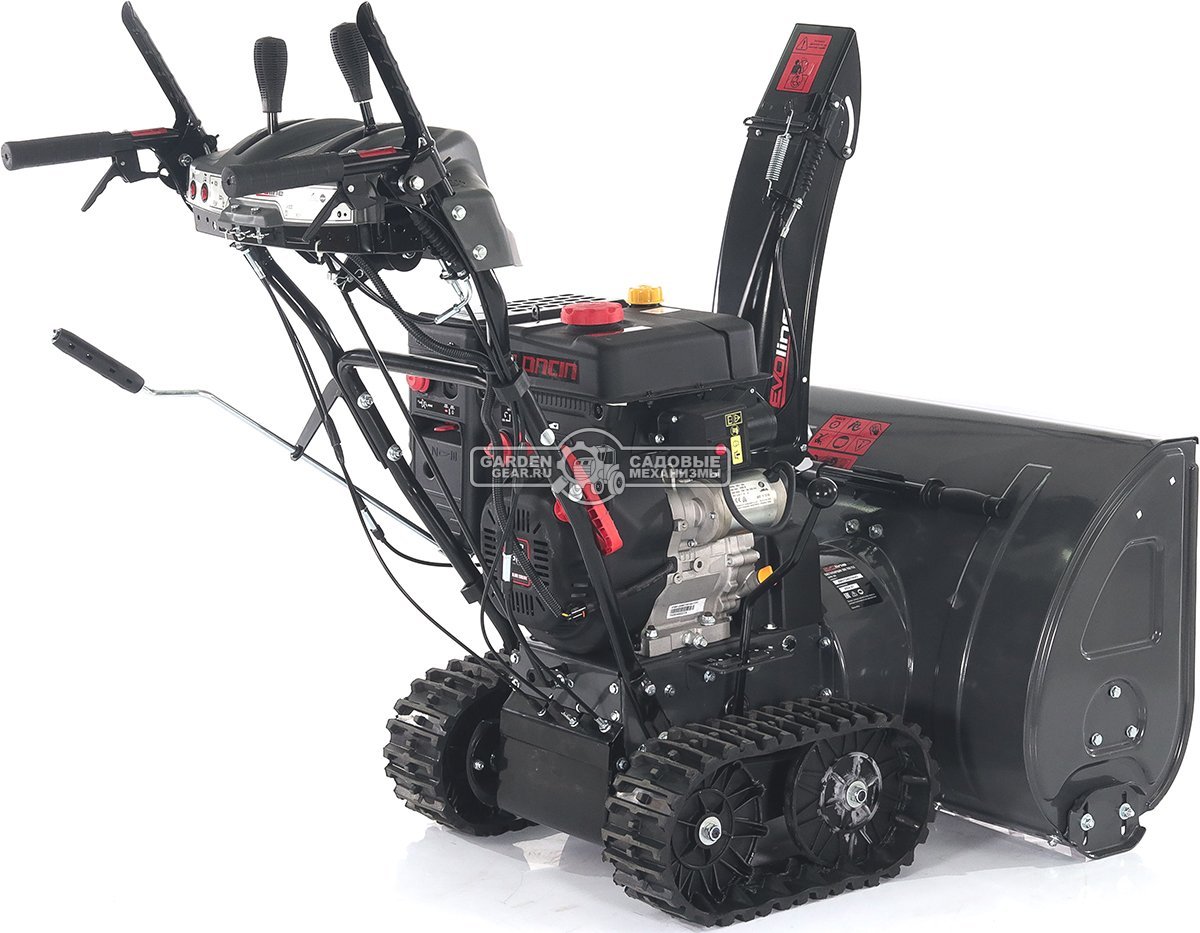Снегоуборщик Evoline SBG 760 TLE гусеничный (PRC, 76 см, Loncin, 420 см3, эл/стартер 220В, фара, разблокировка гусениц, подогрев рукояток, 130 кг)