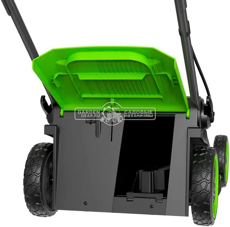 Газонокосилка аккумуляторная GreenWorks GD40LM411 с АКБ 4 А/ч и ЗУ (PRC, BL 40В, 41 см, пластик, мульчирование, 60 л, 16.5 кг)