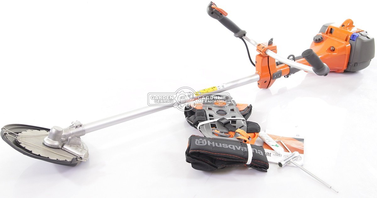 Бензиновый кусторез Husqvarna 555Fx (SWE, 53,3 куб.см., 2,8 кВт/3,8 л.с., диск кустореза Scarlett 225-24 1", оснастка Balance XT, 8,9 кг.)