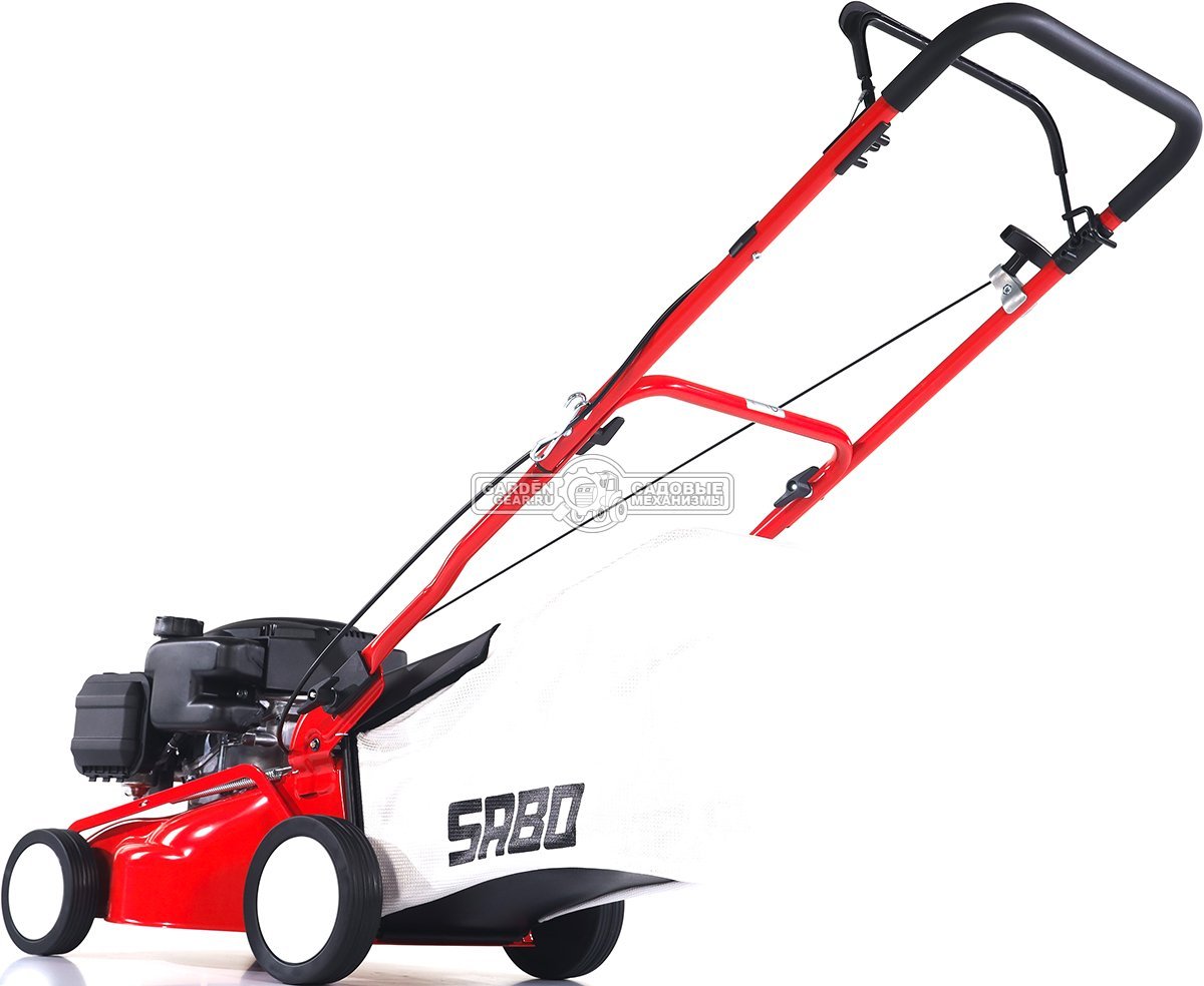 Газонокосилка бензиновая SABO 40-CLASSIC несамоходная (GER, 40 см., Sabo, 139 куб.см., сталь, травосборник 40 л., 24 кг.)