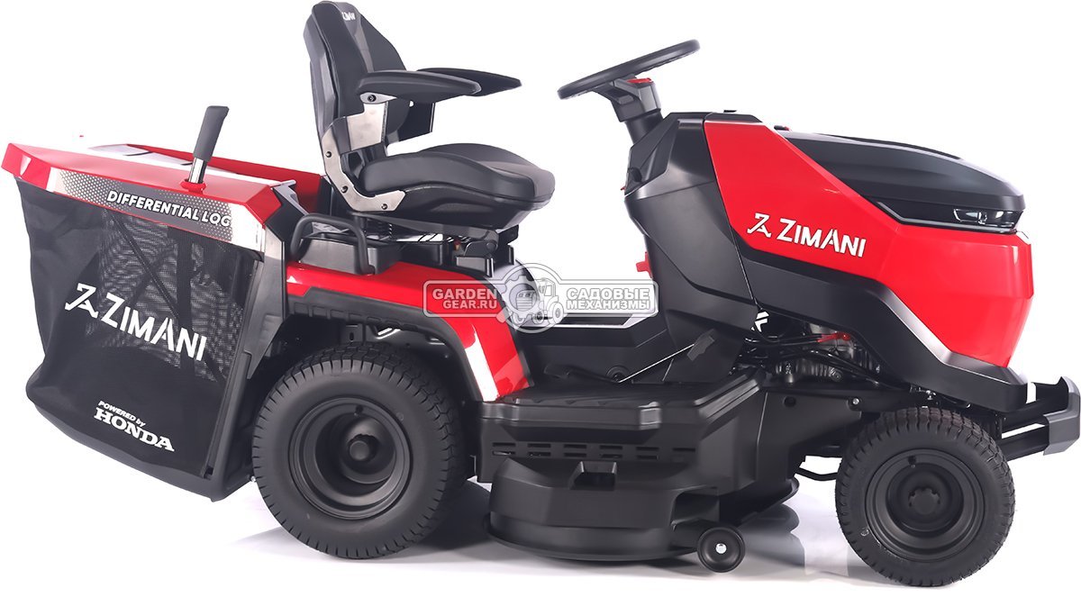 Садовый трактор ZimAni TC238HVD (PRC, Honda GXV630, гидростатика, дифференциал, травосбор. 320 л, шир. кошения 97 см, LED панель, 195 кг)