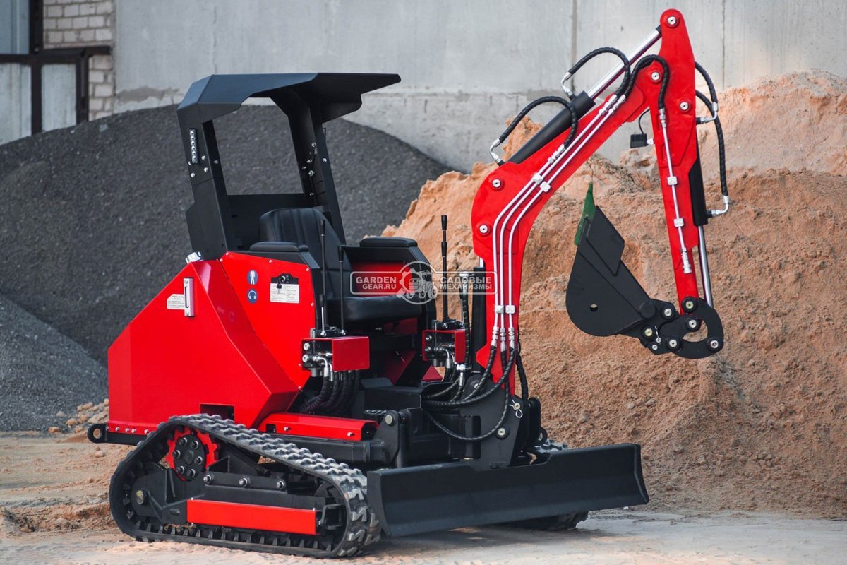 Гусеничный экскаватор RED Rhino RBZ-12 максимальная комплектация, Zongshen GB750EFI 30 л.с., глубина копания 2,1 м., ковш 250 мм., 1300 кг.